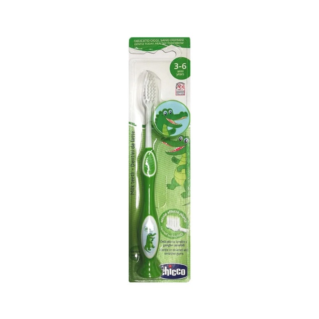 مسواک 3 تا 6 سال قابدار چیکو طرح تمساح