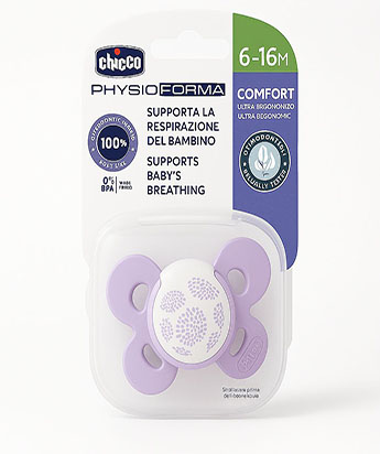 پستانک 6-16ماه ارتودنسی چیکو مدل Comfort طرح گل